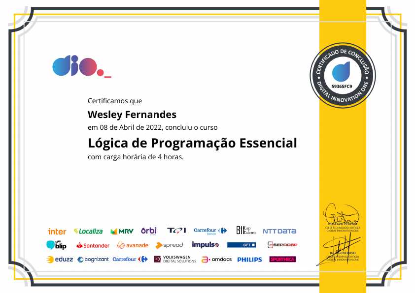 imagem de certificado