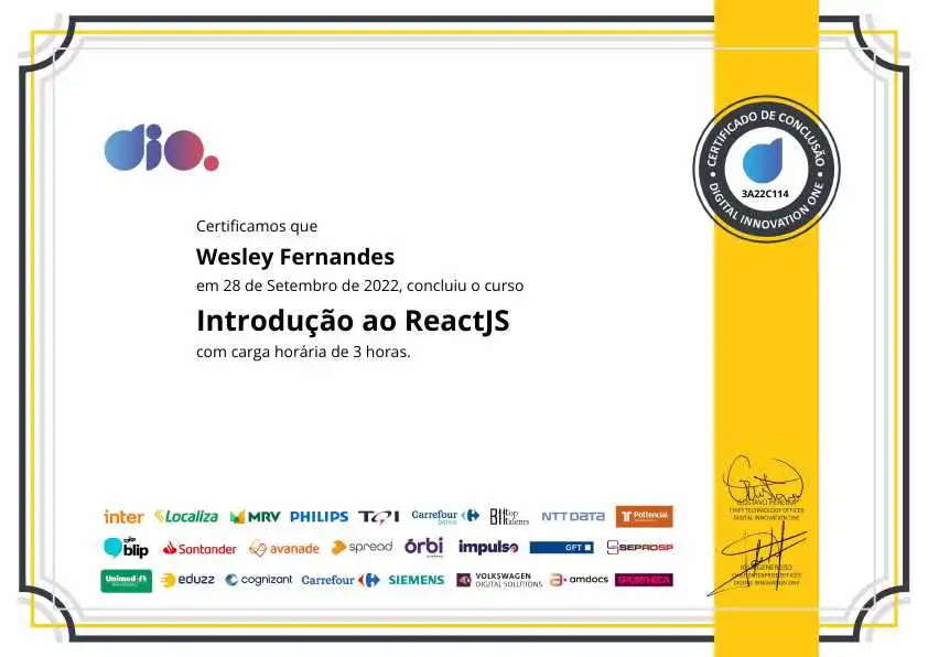 imagem de certificado