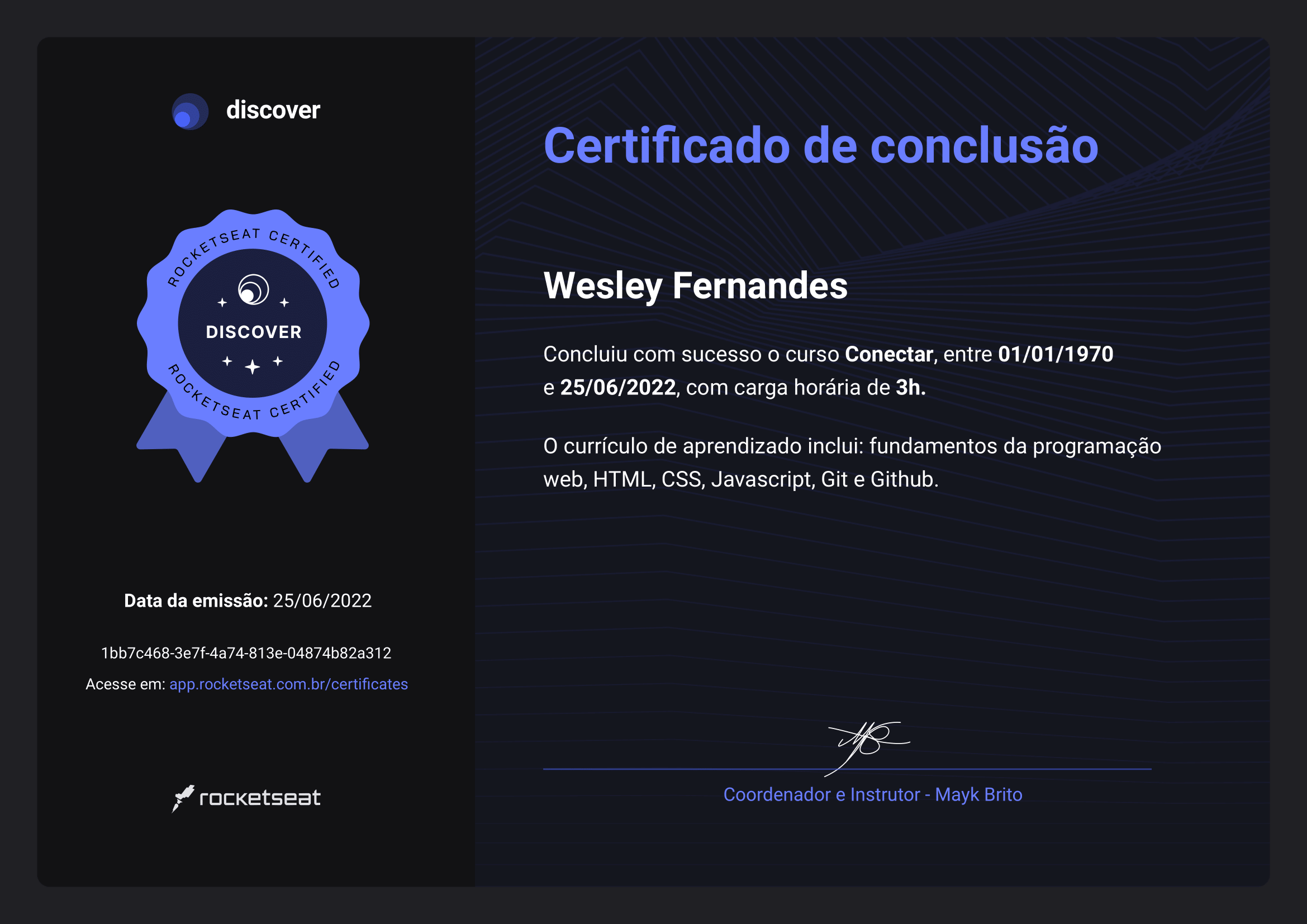 imagem de certificado